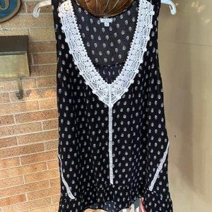 Black V-Neck Baby doll Tunic